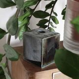 Vintage Virebent cubic vase