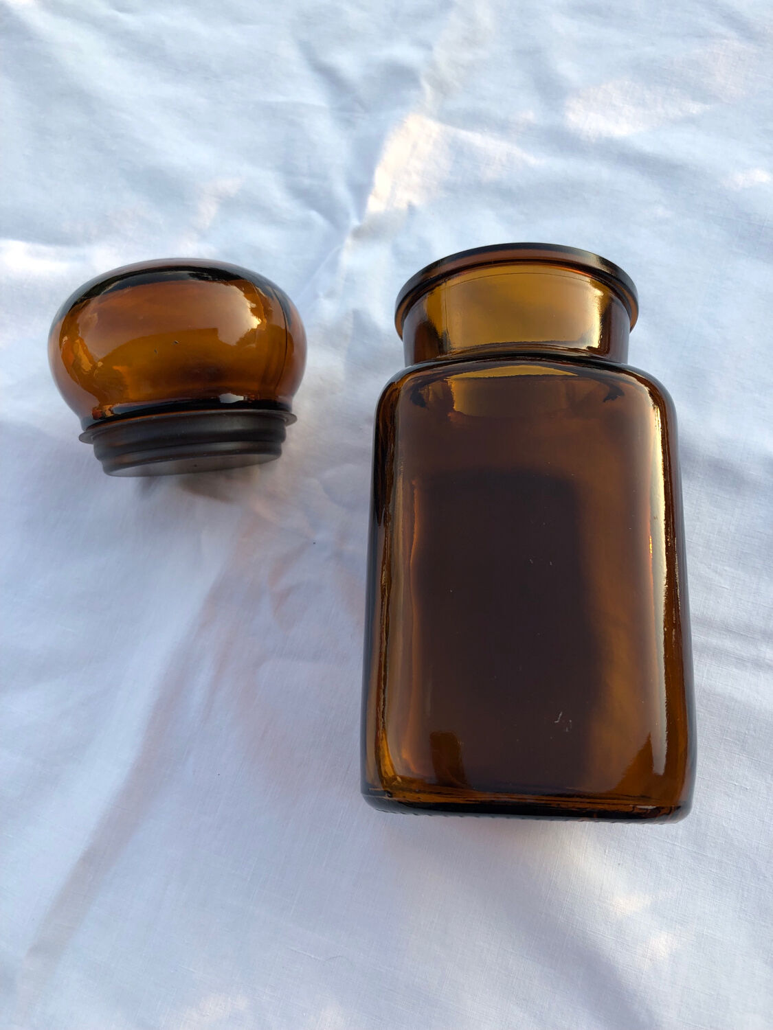 Vintage glass jar / spice jar