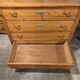 4-drawer chest in raw wood and chrome - art deco style