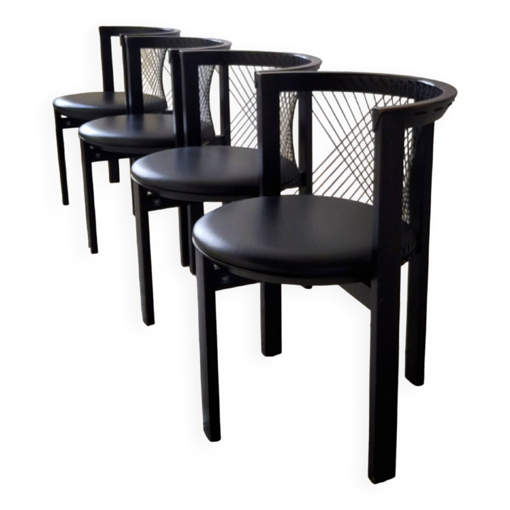 Vintage Niels Jorgen Haugesen String chairs for Tranekaer, Denmark 1980s