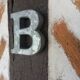 Lettre B en zinc