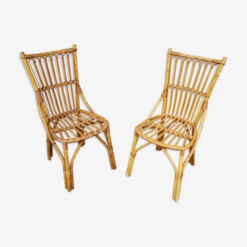 Pair of rattan chair