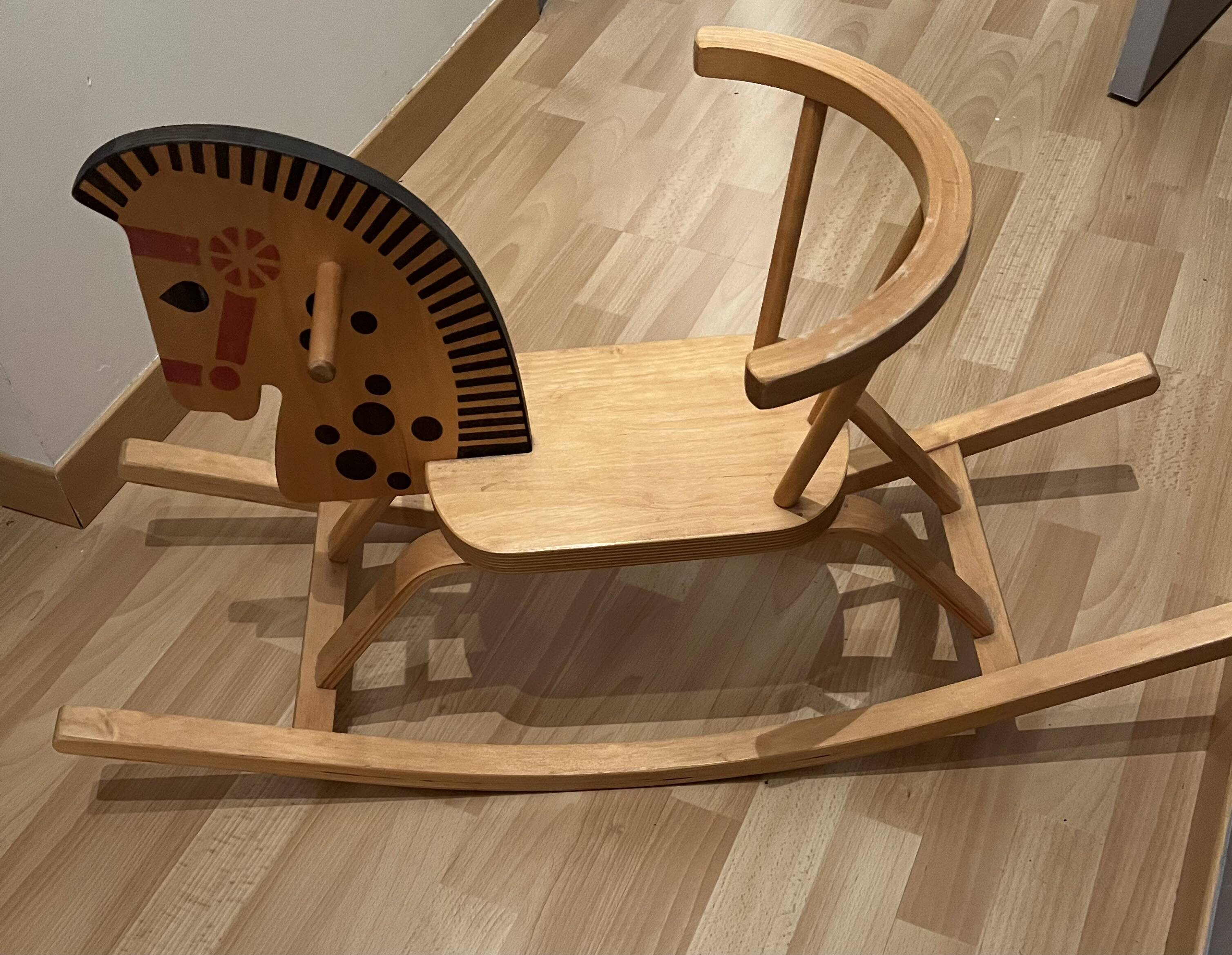 Wooden rocking horse