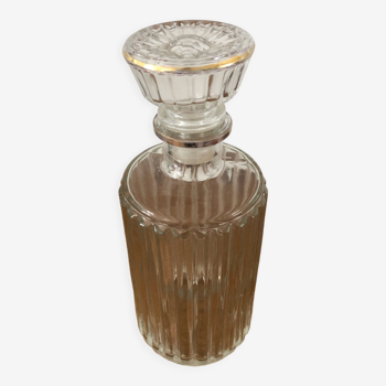 Carafe à whisky ou liqueurs en verre strillé italie vintage