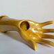 Soliflore baguier hand ceramic iridescent 50s