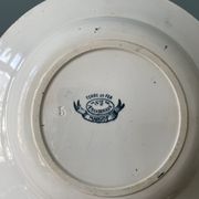 Set of 7 mismatched hollow plates Terre de Fer XIXth