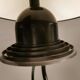 Hanging lamp, in milky white plastic with black top/suspension, probably Danish.