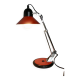 Red and chrome Aluminor desk lamp, 1970