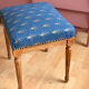 Louis Philippe stool reupholstered