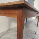 Table de Ferme rustique en merisier massif 19éme - 1m91.5