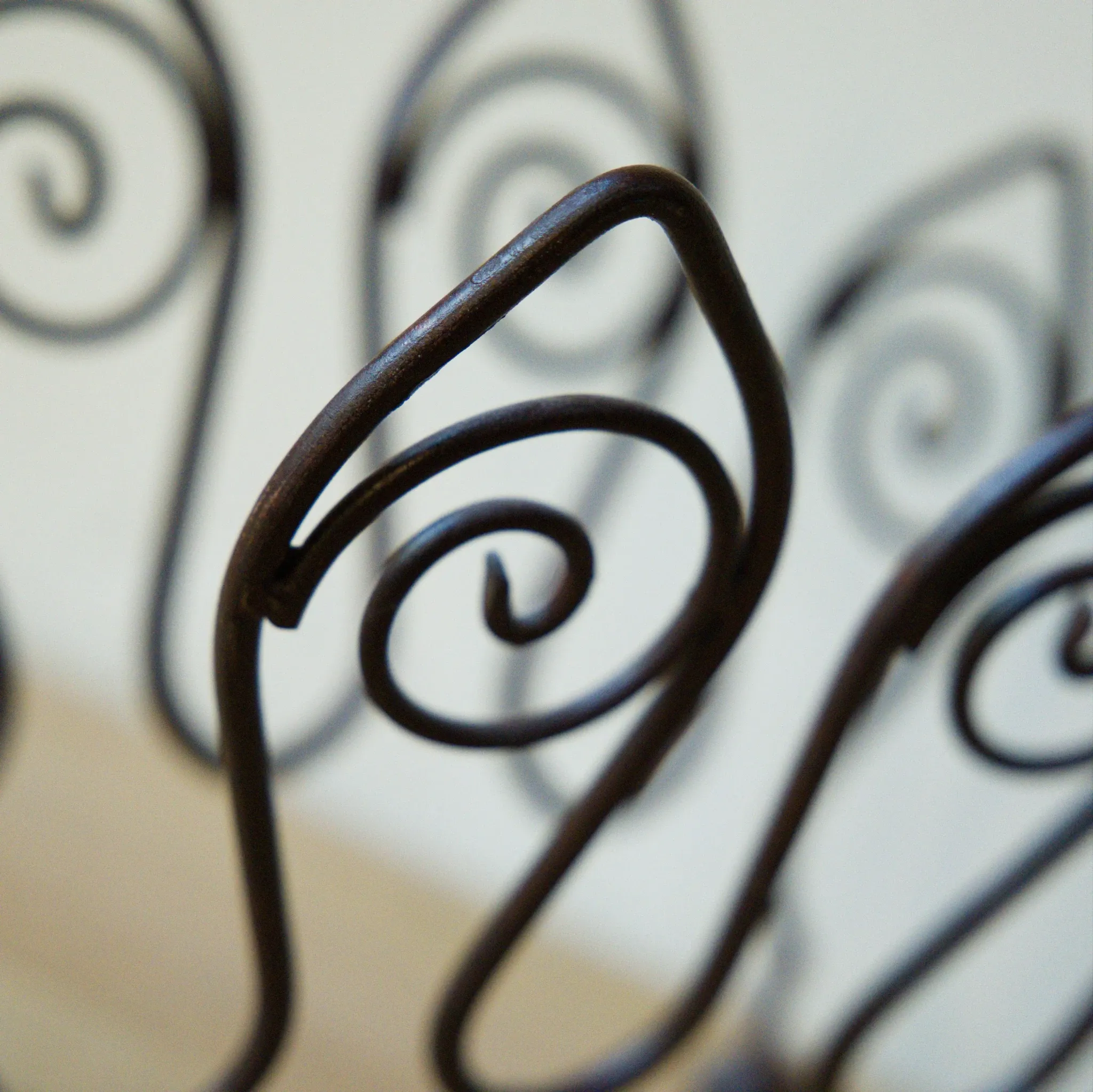 Wrought iron magazine rack, François Liguori for Studio Pescatore