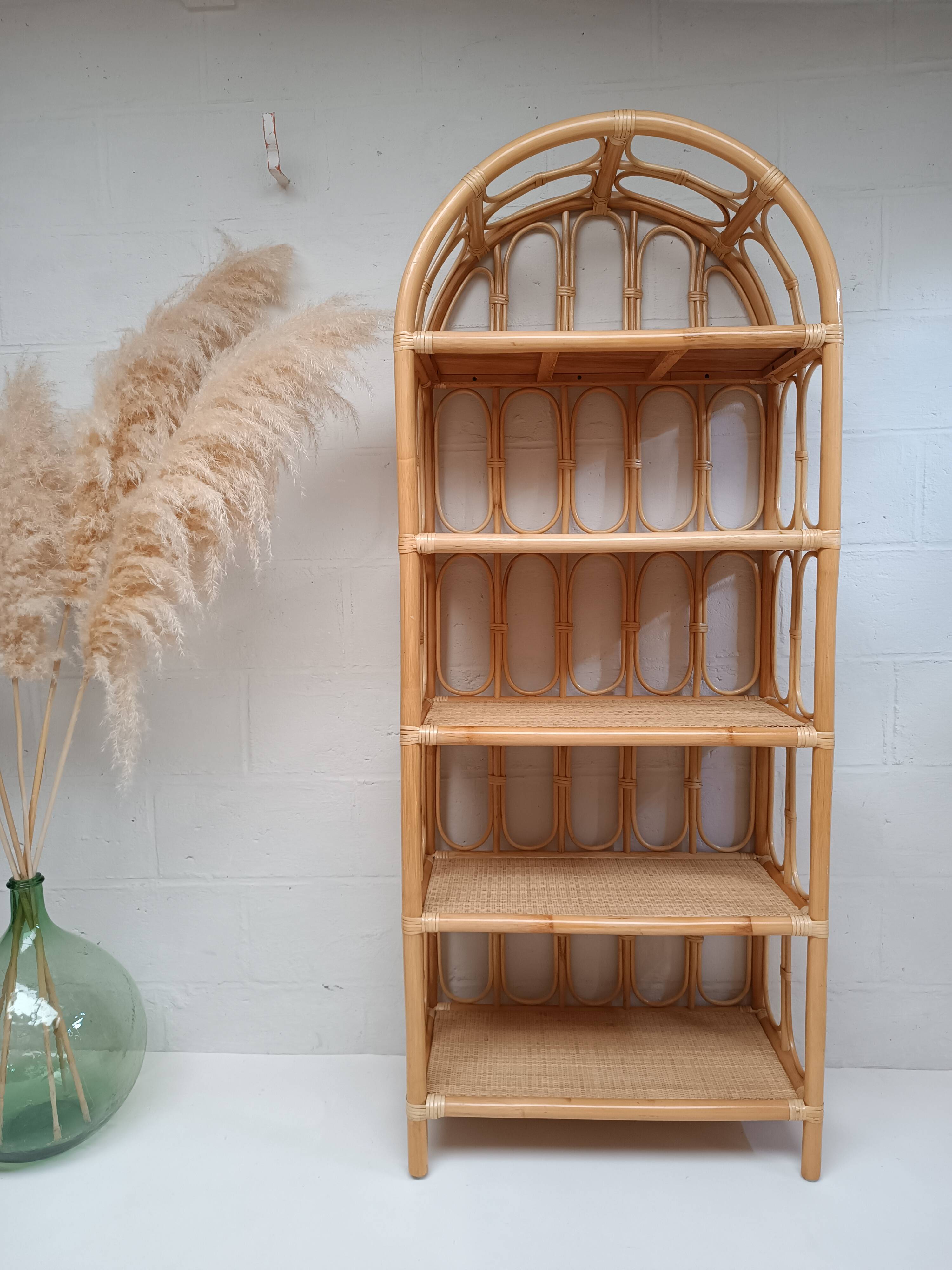 Rattan bookcase
