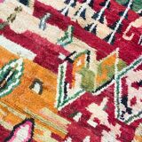 Moroccan Berber rug Boujaad red with colorful patterns 4,04x3m