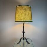 Large brutalist wrought iron lamp from the 60s