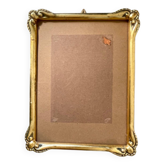 Antique gilded art nouveau  wooden frame 22 cm x 17.5 cm