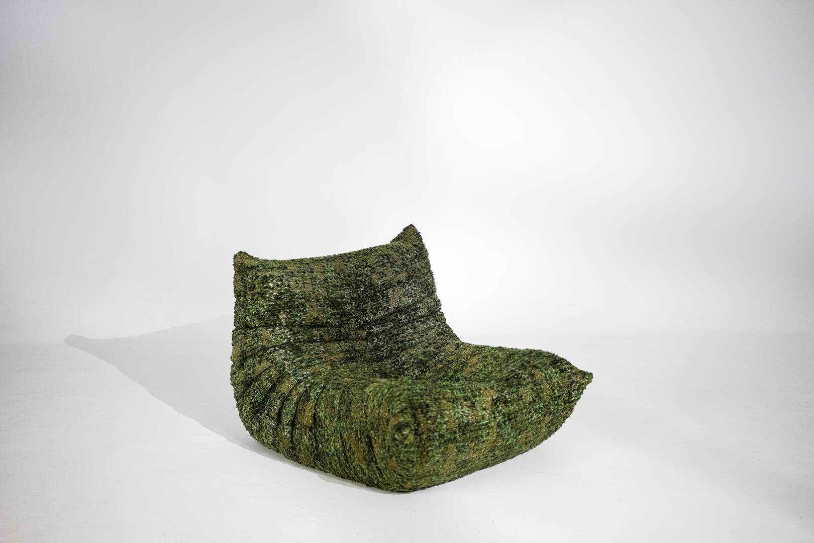 Ensemble de fauteuil et pouf Togo en tissu Heritage Wave