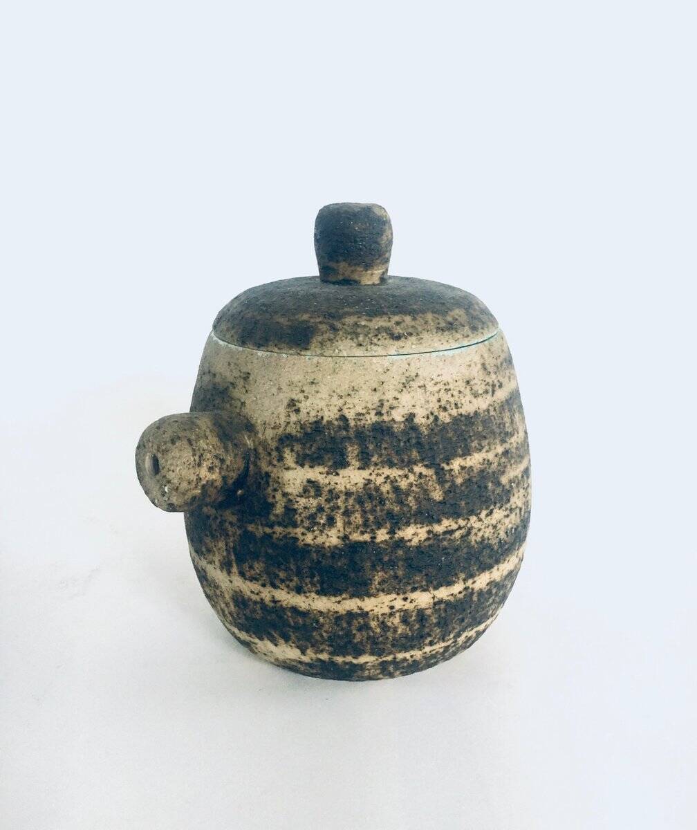 Brutalist Dutch Art Ceramic Pot by Pieter Groeneveldt, Netherlands, 1960s