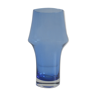 Blue coloured glass vase Rihimaki Finland