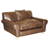 Large leather loveseat Terence Conran Chelsea