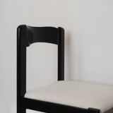 6 black lacquered and terry chairs