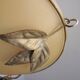 Italian Metal Ceiling Light Gold Leaf Detail Frosted Glass Bowl Shade