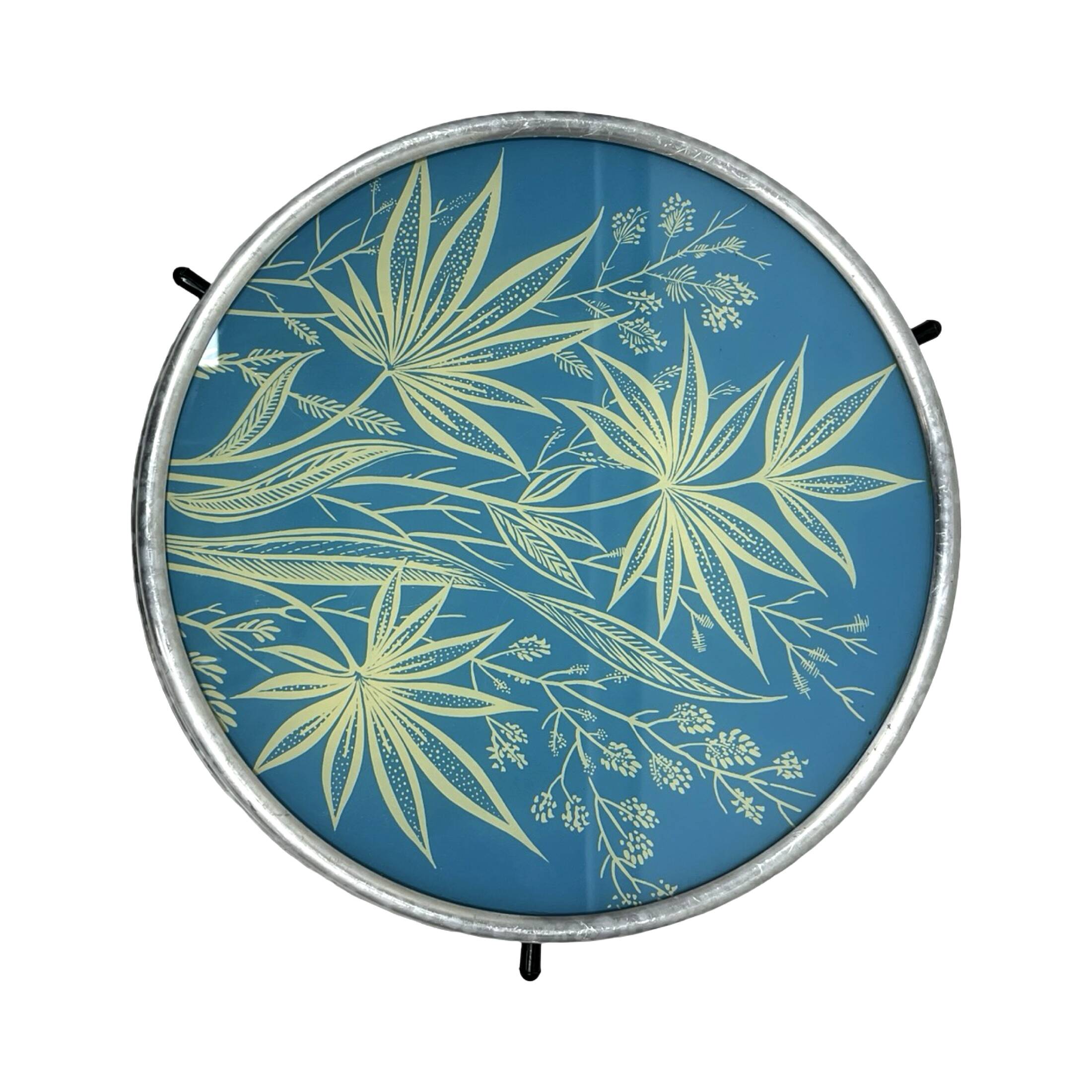 GOSMET Bydgoszcz Rotating Serving Platter – 1970s PRL Era – Vintage Turquoi