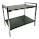 Vintage chrome and smoked glass serving trolley