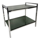 Vintage chrome and smoked glass serving trolley