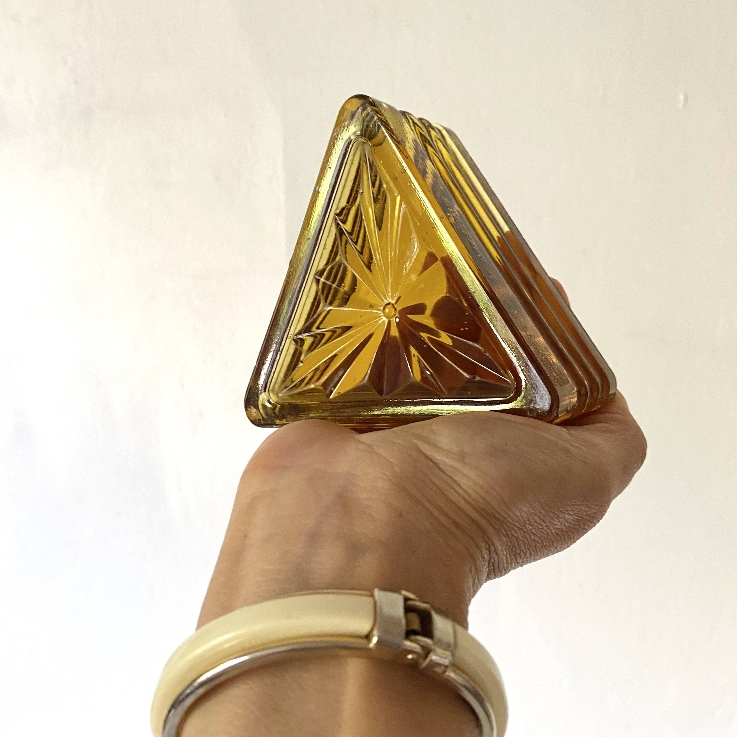 Pair of art deco glass bookends