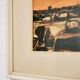 vintage white framed landscape orange sky
