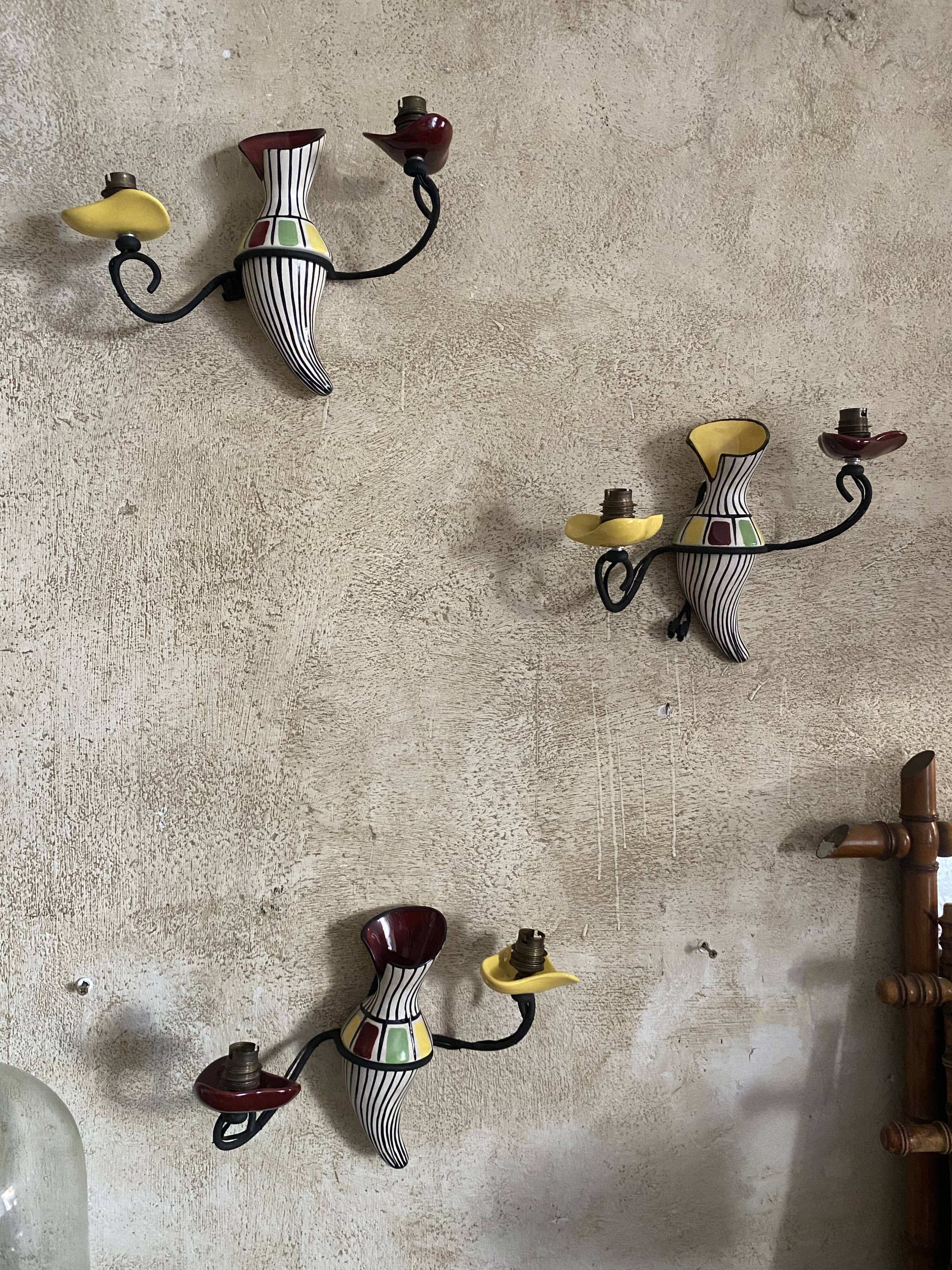 Vintage ceramic wall lights