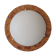 Vintage ceiling lamp, glass and faux bois de loupe, Spain 1970