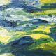 Mid-Century Modern Swedish "Waves" Vintage Abstract Oil Painting, Framed