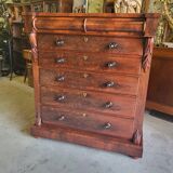 Commode en acajou de style anglais avec 6 tiroirs