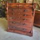 English style mahogany chest of drawers with 6 drawers
