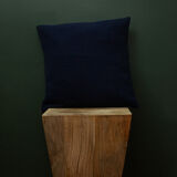Navy blue upcycled cushion cover in wool 40x40cm