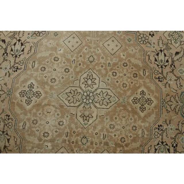1970s Vintage Persian Handknotted Wool Orange Oversize Area Rug 286X380