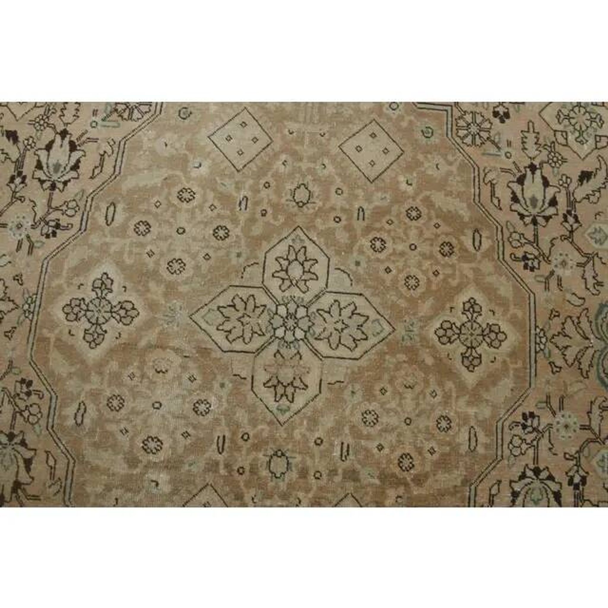 1970s Vintage Persian Handknotted Wool Orange Oversize Area Rug 286X380