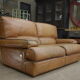 Contemporary brown vintage leather sofa