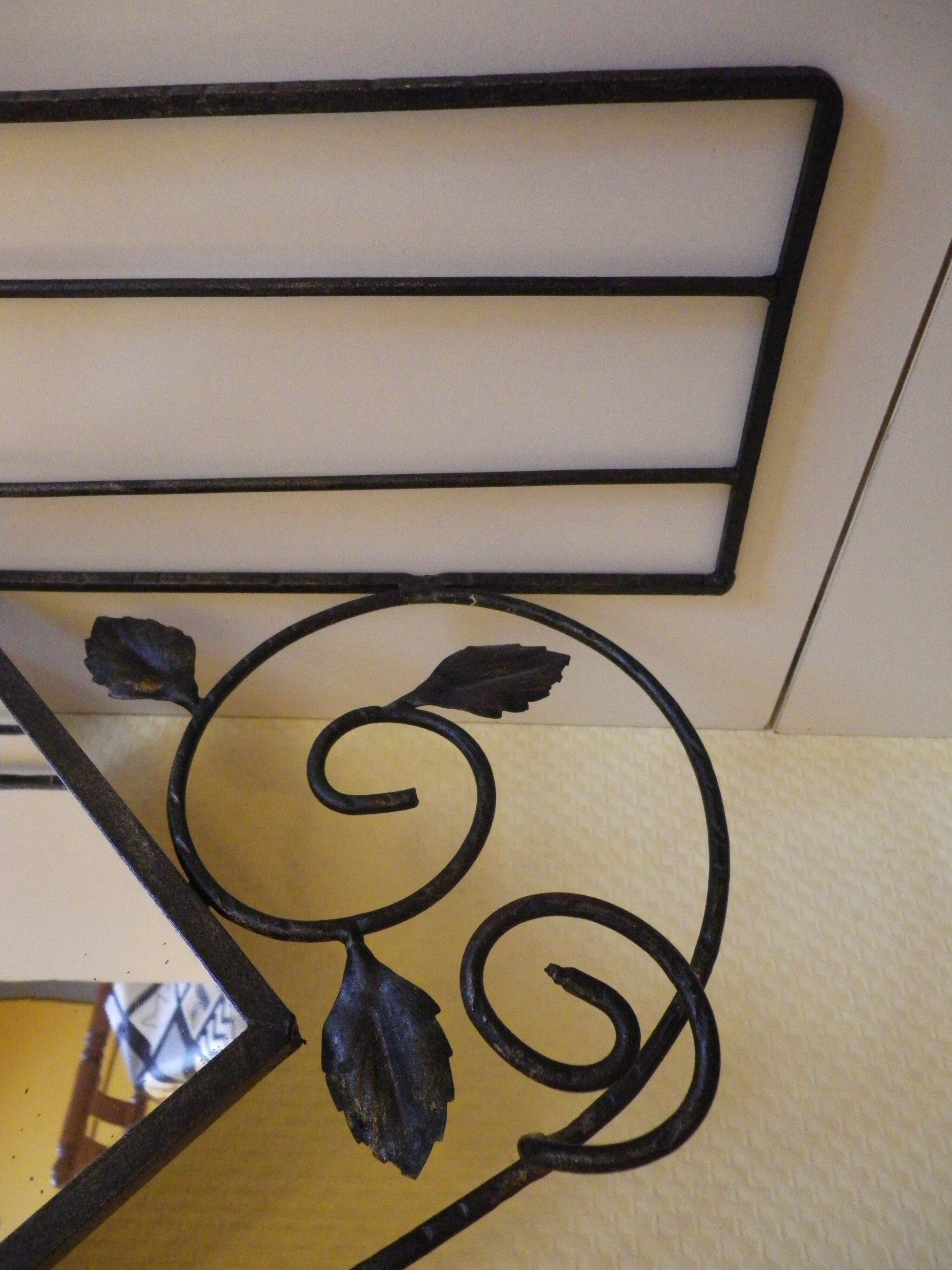 Wall coat door with mirror and storage shelf - 1960