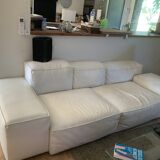 Cadence sofa white leather Rochebobois