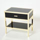 Pair of brass lacquered bedside tables by Michel Pigneres 1970