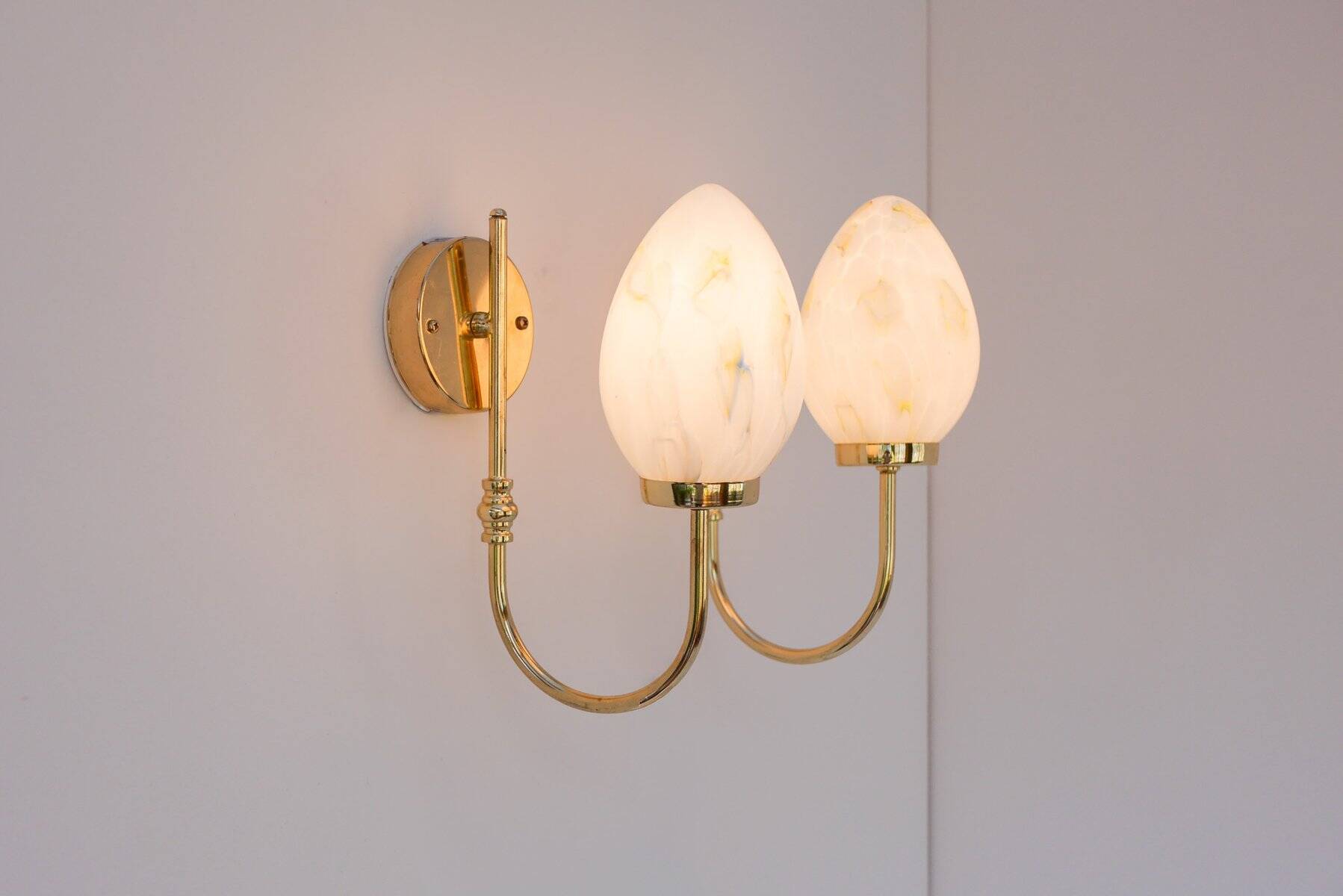 Vintage Scandinavian wall lights, 1980s, set of 2