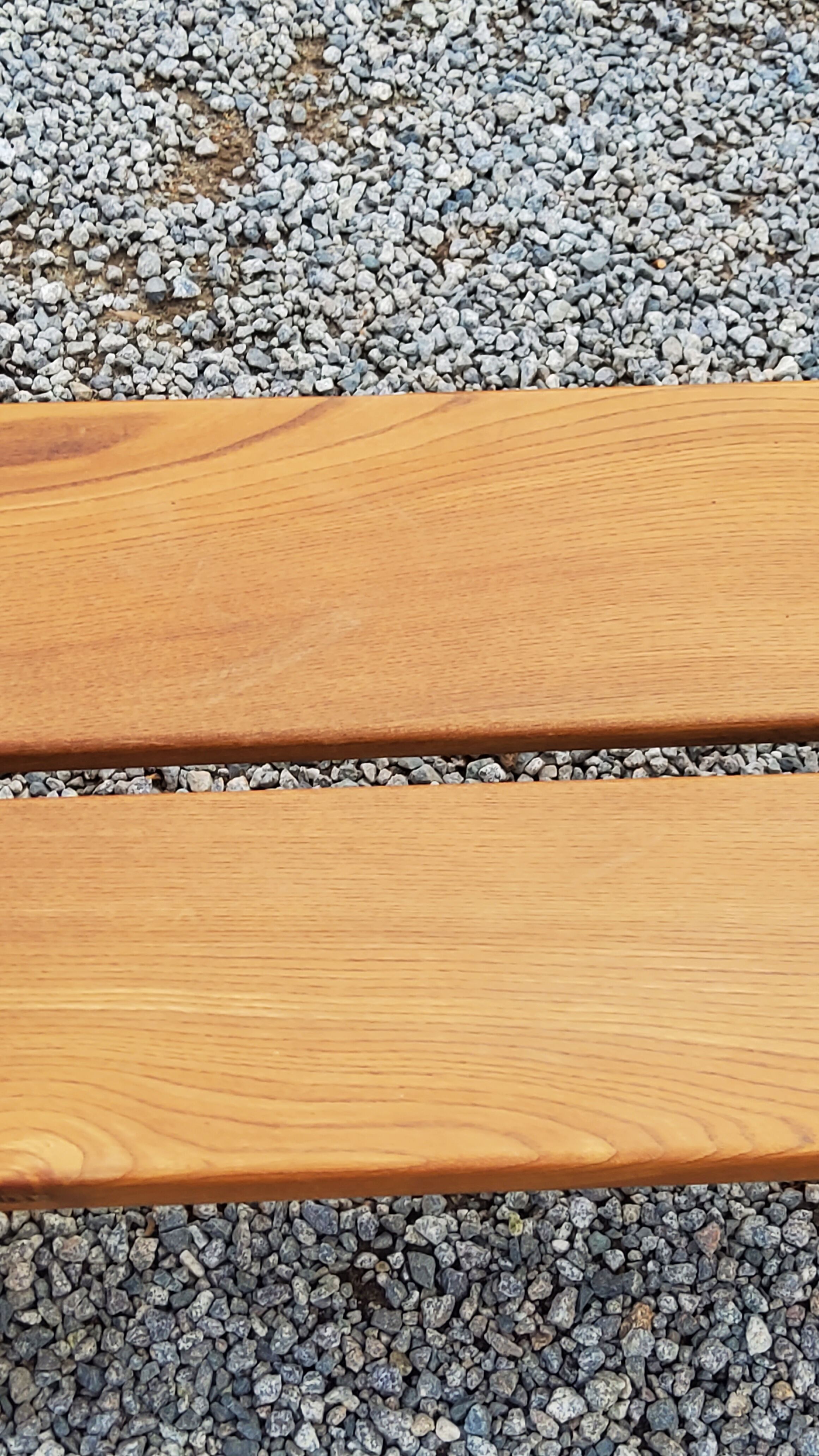 Solid elm bench from the 70s
