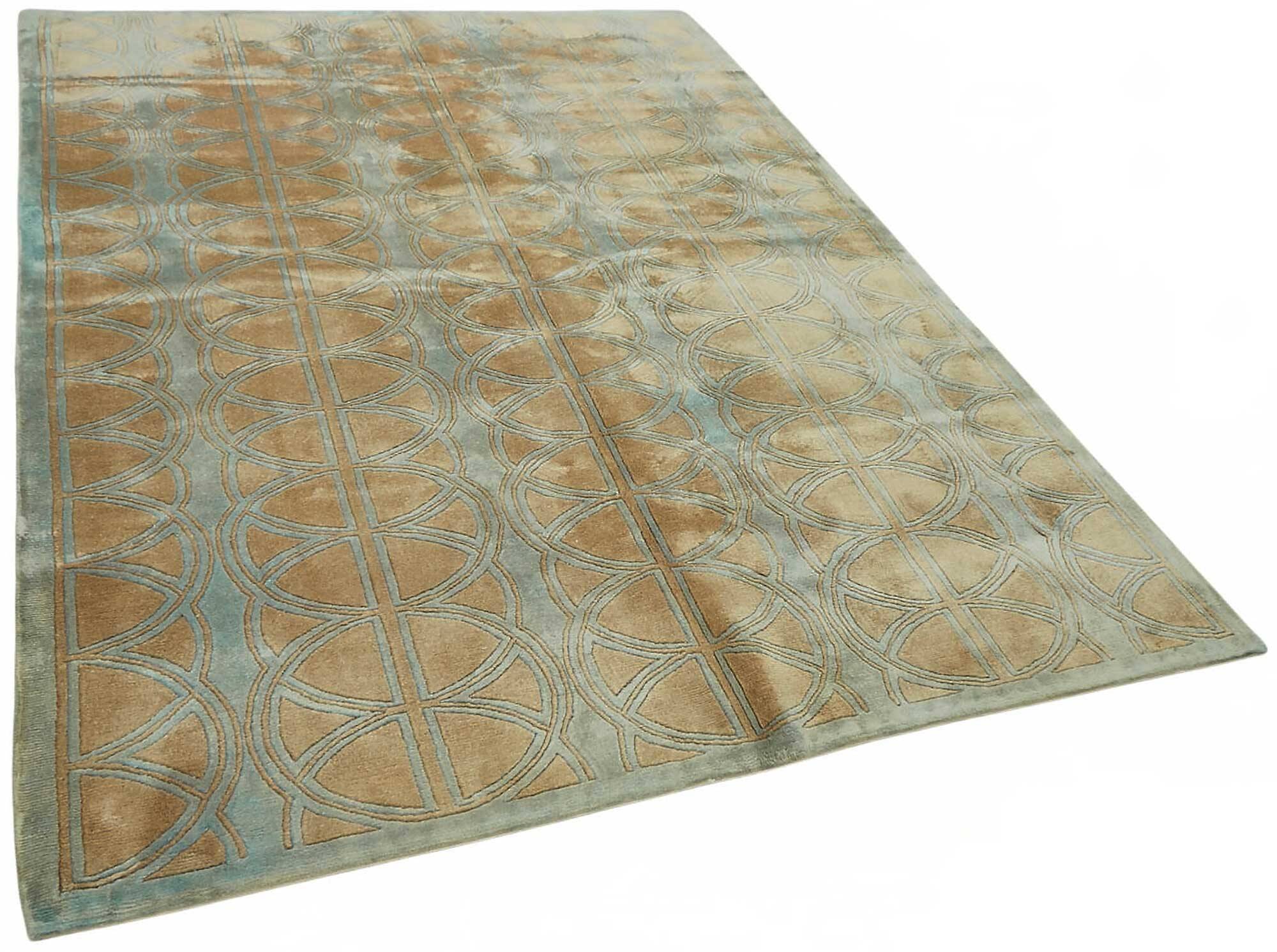 Turkish Handknotted Wool Oushak Rug 188 cm x 272 cm