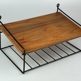60s 70s teak shelf wall shelf telephone shelf string shelf Danish design