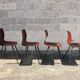 4 vintage Pagholz chairs tapered feet