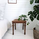 Tabouret vintage tressé viennois tourné table d'appoint vieux tabouret de piano banc de piano orneme