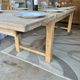 Farm table with extensions in solid oak