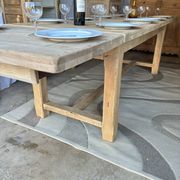 Table de ferme avec rallonges en chêne massif 
